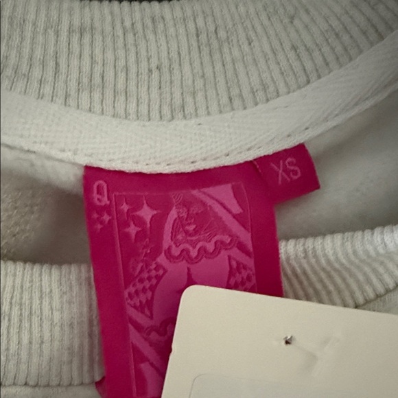 QUEEN OF SPARKLES Gray Sweatshirt with Multicolor Sequin Bunny Appliqués - Picture 6 of 7